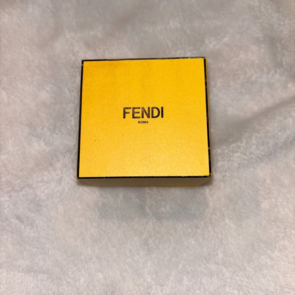 FENDI earrings FF logo studs w/box